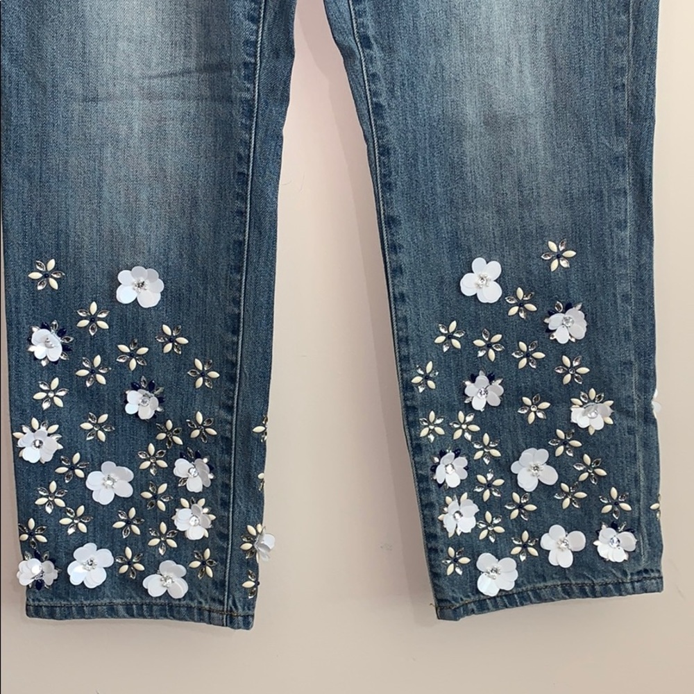 Michael‎ Kors - flower embellished crop jeans, 4 - Picture 5 of 14